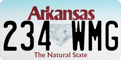AR license plate 234WMG