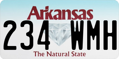 AR license plate 234WMH