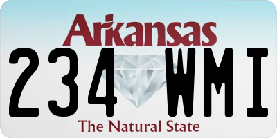 AR license plate 234WMI