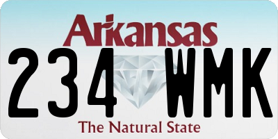 AR license plate 234WMK