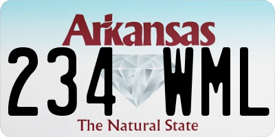 AR license plate 234WML