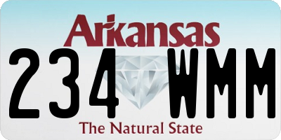 AR license plate 234WMM