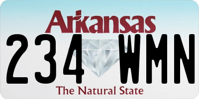 AR license plate 234WMN
