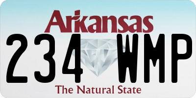 AR license plate 234WMP