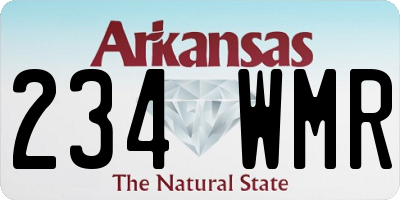 AR license plate 234WMR