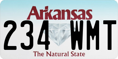 AR license plate 234WMT