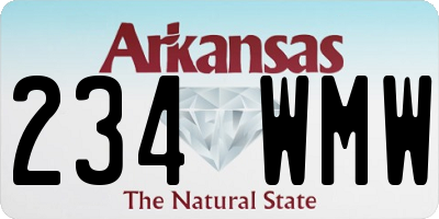 AR license plate 234WMW