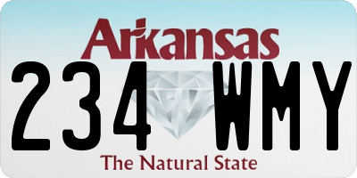 AR license plate 234WMY