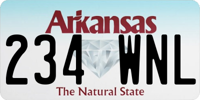 AR license plate 234WNL