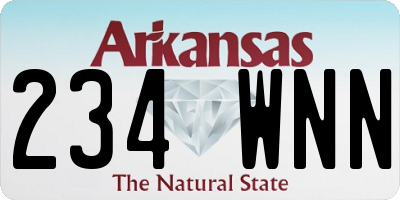AR license plate 234WNN