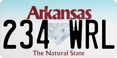 AR license plate 234WRL