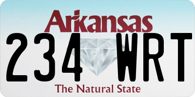 AR license plate 234WRT