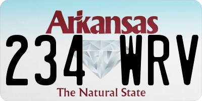 AR license plate 234WRV