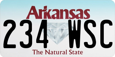 AR license plate 234WSC