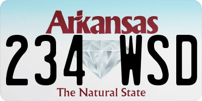 AR license plate 234WSD