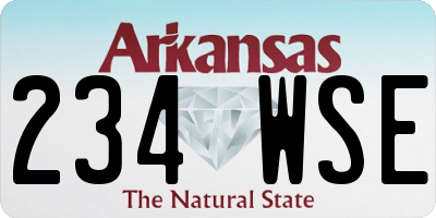 AR license plate 234WSE