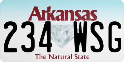 AR license plate 234WSG