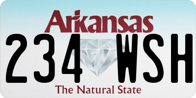 AR license plate 234WSH