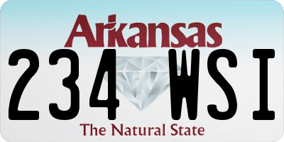AR license plate 234WSI
