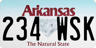 AR license plate 234WSK