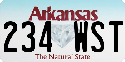 AR license plate 234WST