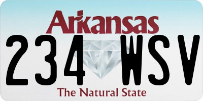 AR license plate 234WSV