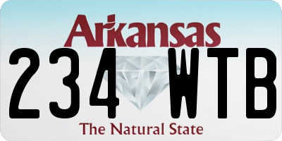 AR license plate 234WTB