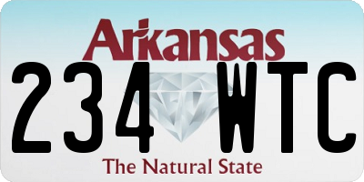 AR license plate 234WTC