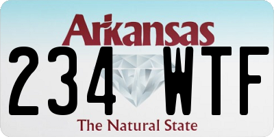 AR license plate 234WTF