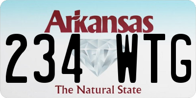 AR license plate 234WTG