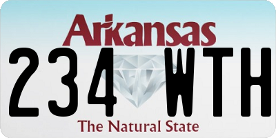 AR license plate 234WTH