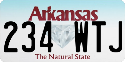 AR license plate 234WTJ