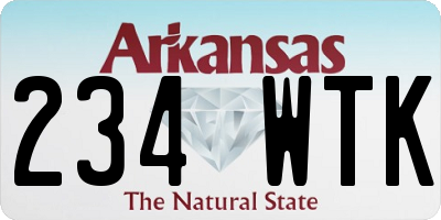 AR license plate 234WTK