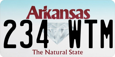 AR license plate 234WTM
