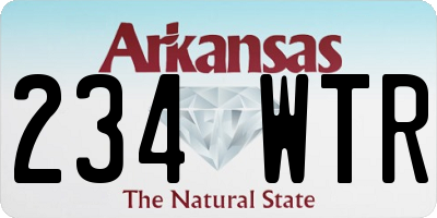 AR license plate 234WTR