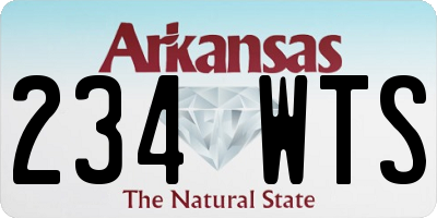 AR license plate 234WTS