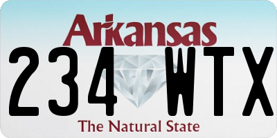 AR license plate 234WTX