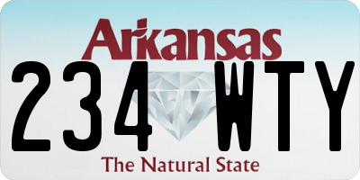AR license plate 234WTY