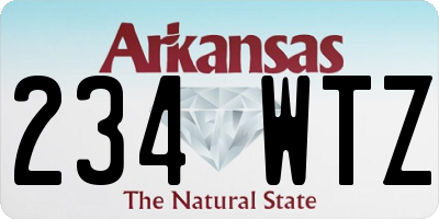 AR license plate 234WTZ