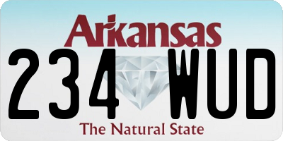 AR license plate 234WUD