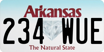 AR license plate 234WUE
