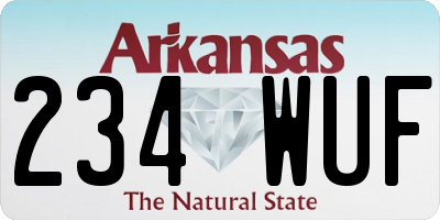 AR license plate 234WUF
