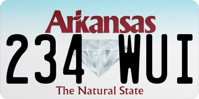 AR license plate 234WUI