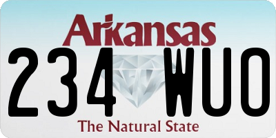 AR license plate 234WUO