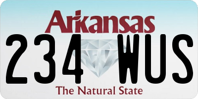 AR license plate 234WUS