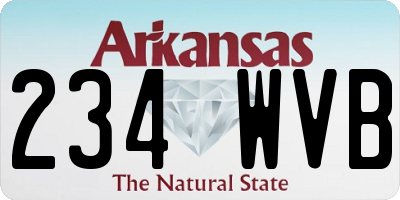 AR license plate 234WVB