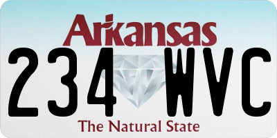 AR license plate 234WVC