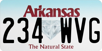 AR license plate 234WVG