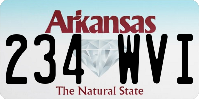 AR license plate 234WVI