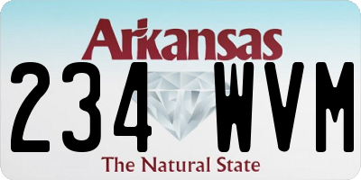 AR license plate 234WVM